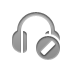 earphone,cancel icon