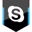 shield, skype, social svg vector icon