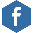 facebook, hexagon, media, social svg vector icon