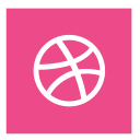 dribbble, square svg vector icon