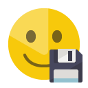 smiley,diskette icon