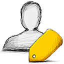 tag, user icon