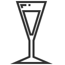 beverage, champagne, drink, glass svg vector icon