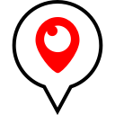 periscope, pin, social svg vector icon