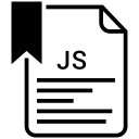 extensiom, file, file format, js svg vector icon