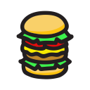 big mac, burger svg vector icon