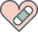 heart, plaster svg vector icon