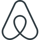airbnb, logo, media, social svg vector icon
