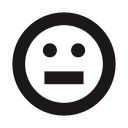 blank, emojis, emot, stare, straight face, thick lines, uneasy svg vector icon