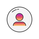 instagram, person, profile, user svg vector icon