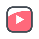 media, network, social, web, youtube svg vector icon