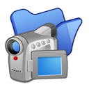 blue, folder, videos icon