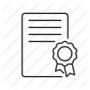 agreement, award, business, contract, document, guarantee, signature icon