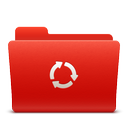 folder, new, red, soda, sync icon
