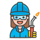 2, factory, woman, worker svg vector icon