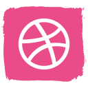 dribble, social svg vector icon