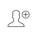 add friend, add user, facebook, fb svg vector icon