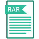 document, extension, folder, paper, rar svg vector icon