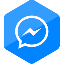 colored, hexagon, high quality, media, messenger, social, social media svg vector icon