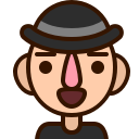 atonished, avatar, emoji, emot, man, smiley, surprised svg vector icon
