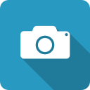 blue, camera, media, player, shadow svg vector icon