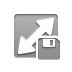resize,diskette icon