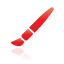brush, red icon