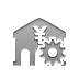 bank,yen,gear icon
