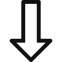 arrow, arrow down, border, down, stroke, stroke arrow, stroke arrow down svg vector icon