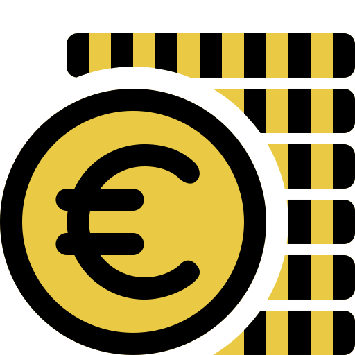 Over Euro svg vector icon