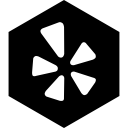 hexagon, media, social, yelp svg vector icon