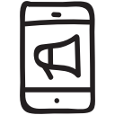 annoucement, business, finance, marketing, promotion, smartphone, technology svg vector icon