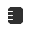 contact list, contacts, logs, notes svg vector icon