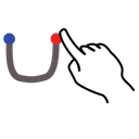gestureworks, letter, stroke, u, uppercase icon