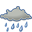 gnome, scattered, showers, weather icon