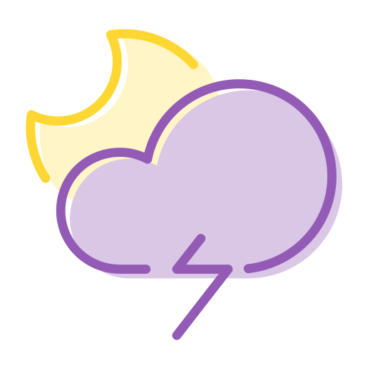 A Thunderstorm At Night svg vector icon