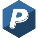 gloss, hexagon, media, paypal, social svg vector icon