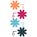 analytics, flower, infographic, pie chart svg vector icon