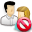 delete, users icon
