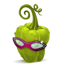 glasses, green, pepper icon