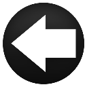 arrow, circle, left icon