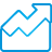 area, basic, blue, chart, up icon