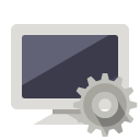 monitor,gear icon