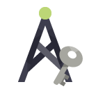 antenna,key icon