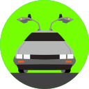 back to the future, car, delorean, future, transport, transportation, vehicle svg vector icon