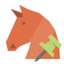 trojan,push,pin icon