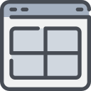 browser, interface, layout, website svg vector icon