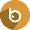 b, b eye, badoo, eye svg vector icon