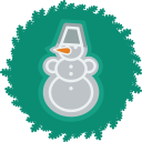 christmas, snowman, wreath, xmas svg vector icon