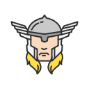 hero, super, thor, wings svg vector icon